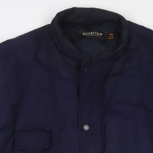 Regatta Mens Blue Gilet Jacket Size 2XL Zip - Logo, Embroidered