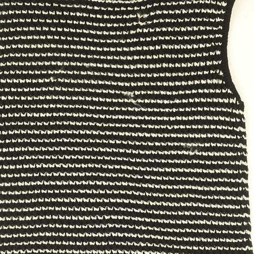 Karen Millen Womens Black Round Neck Geometric Viscose Pullover Jumper Size S