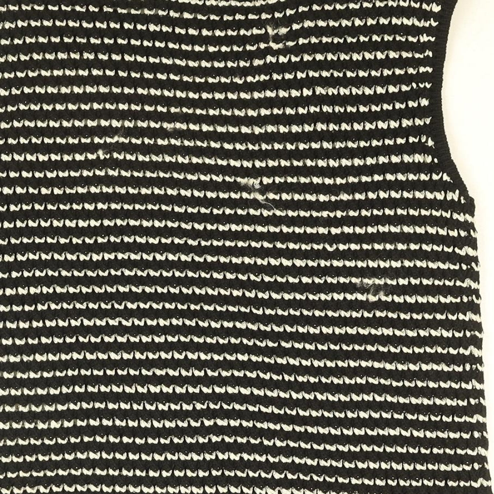 Karen Millen Womens Black Round Neck Geometric Viscose Pullover Jumper Size S