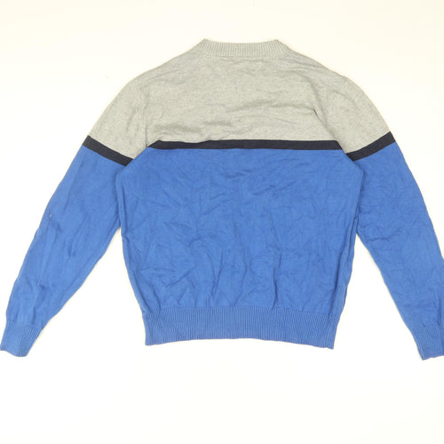 Tommy Hilfiger Boys Blue Round Neck Cotton Pullover Jumper Size 12-13 Years Pullover - 12-14 Years
