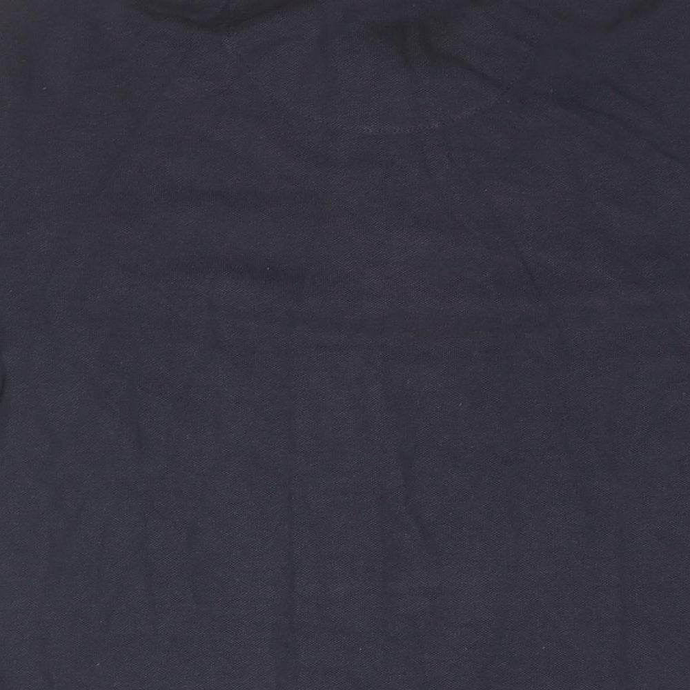 Pierre Cardin Mens Blue Cotton Polo Size M Collared Button