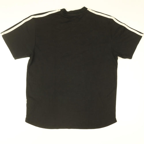 Lonsdale Mens Black Cotton T-Shirt Size S Round Neck - Lonsdale London