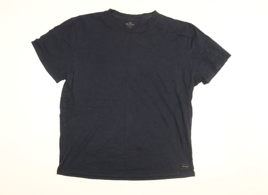 Hollister Mens Blue Cotton T-Shirt Size XL Round Neck