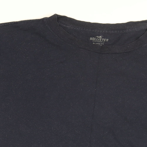 Hollister Mens Blue Cotton T-Shirt Size XL Round Neck