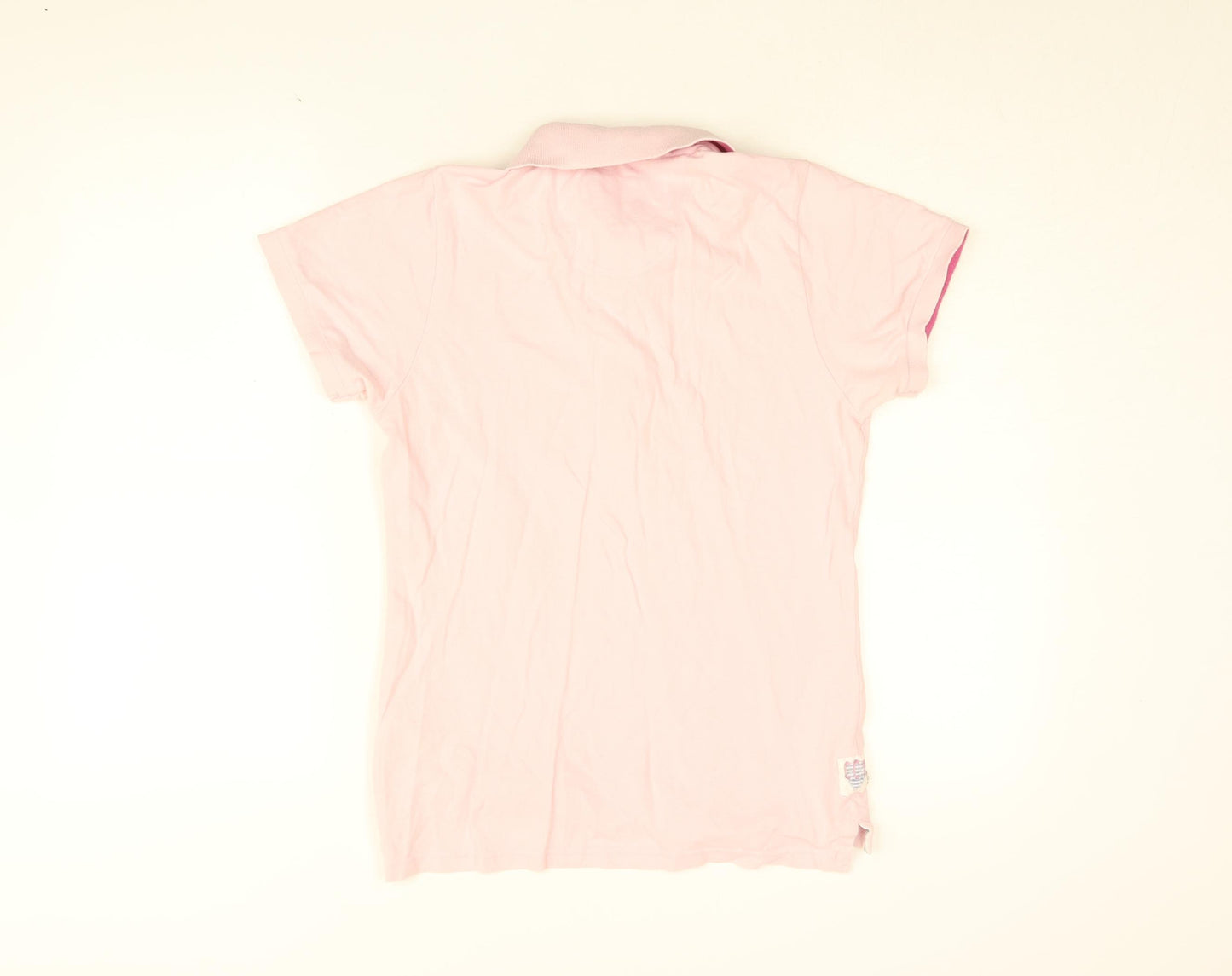 Crew Clothing Company Womens Pink Cotton Basic T-Shirt Size 12 Collared