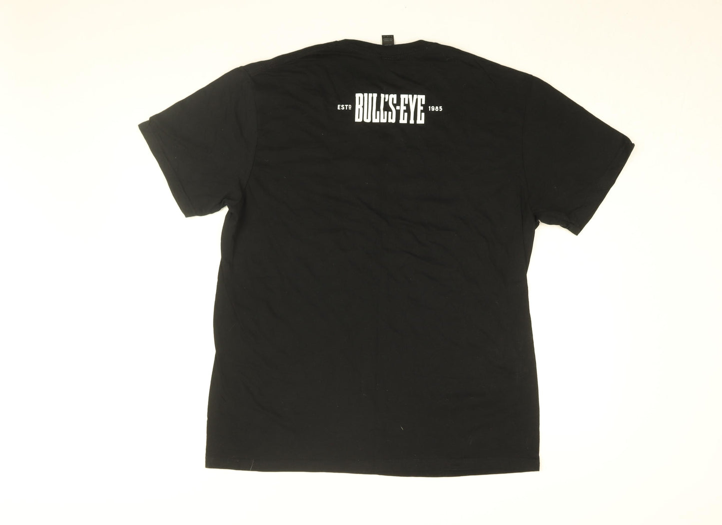 Gildan Mens Black Cotton T-Shirt Size L Round Neck - Bulls Eye, Wing Fest