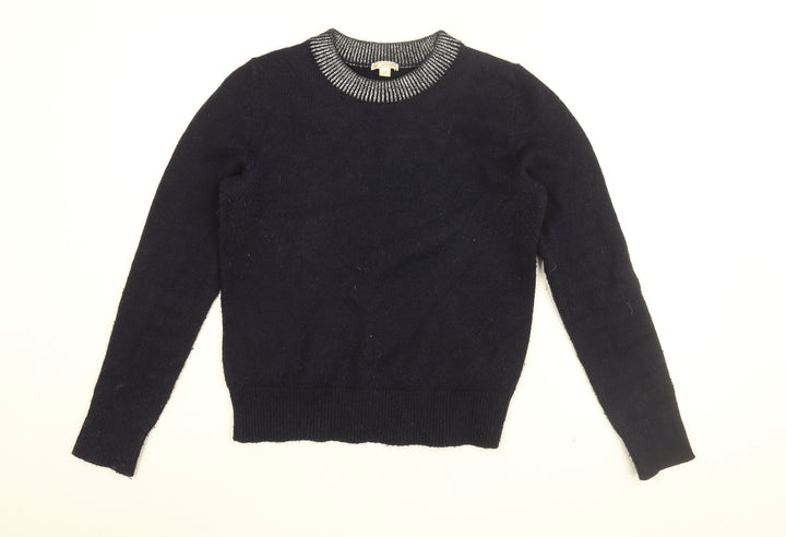 Gap Womens Blue Round Neck Acrylic Pullover Jumper Size S
