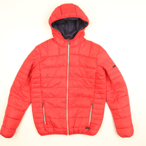 CARS Womens Red Puffer Jacket Coat Size 16 Zip