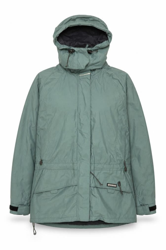 Front view of Phoenix women’s blue overcoat coat, size UK 16, zip
