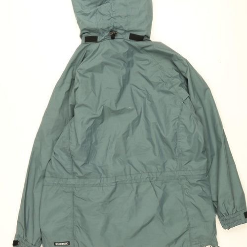 Phoenix Womens Blue Overcoat Coat Size 16 Zip