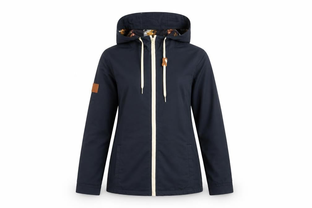 Front view of Element Eden Coats women’s blue jacket coat, size S, zip