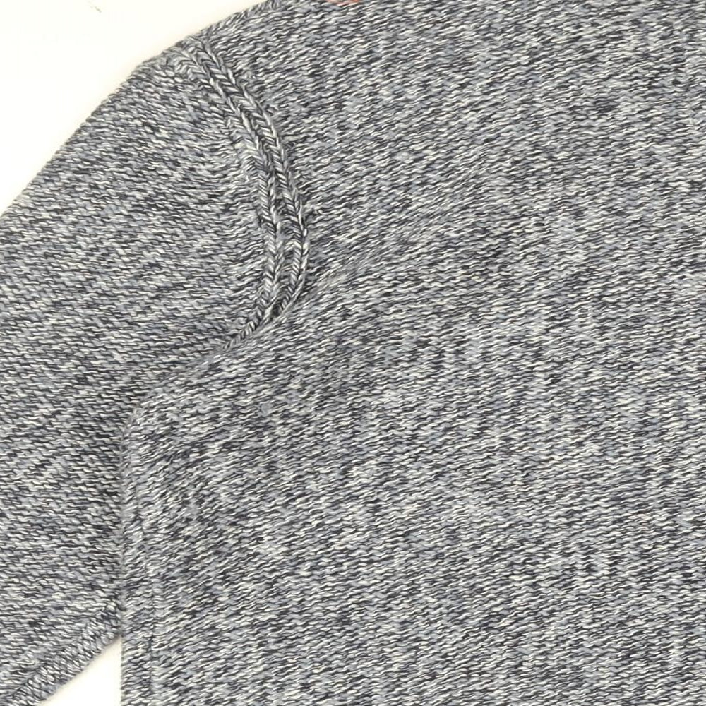 Fat Face Mens Blue Round Neck Cotton Pullover Jumper Size S Long Sleeve