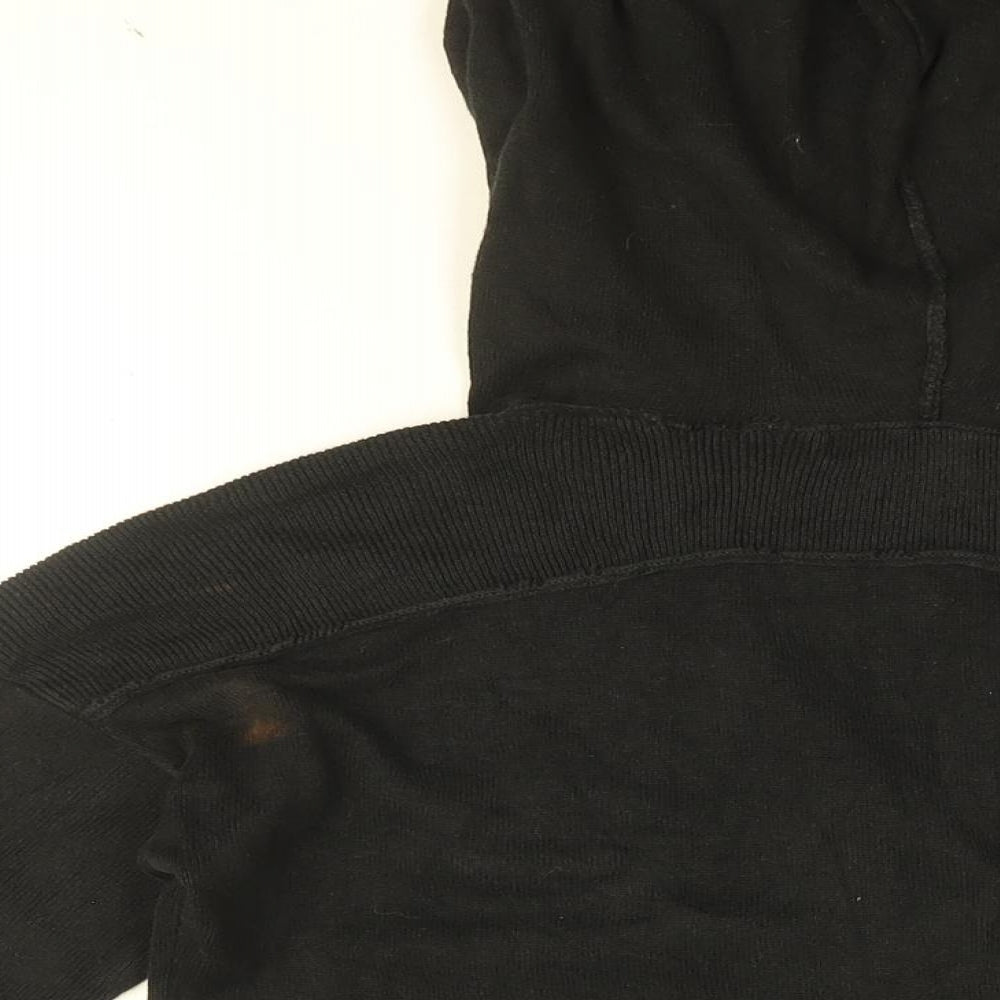 Calvin Klein Womens Black Cotton Pullover Hoodie Size M Pullover