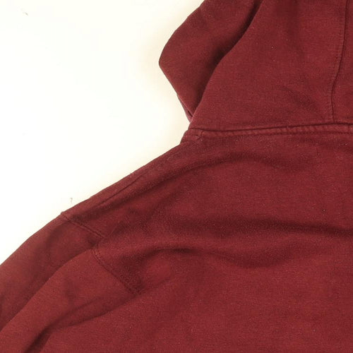 Pierre Cardin Mens Red Cotton Full Zip Hoodie Size L