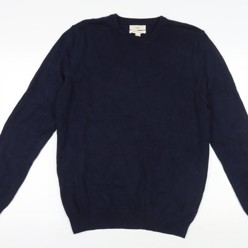 Marks and Spencer Blue Cotton Pullover Jumper L