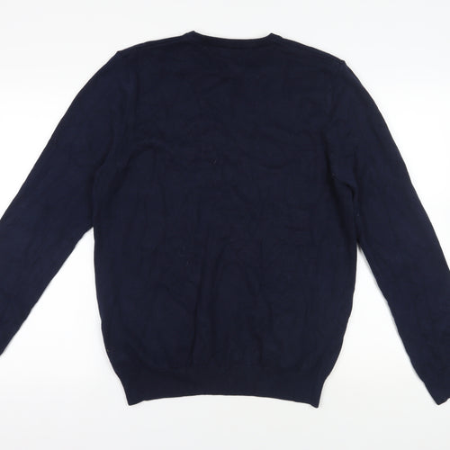 Marks and Spencer Blue Cotton Pullover Jumper L