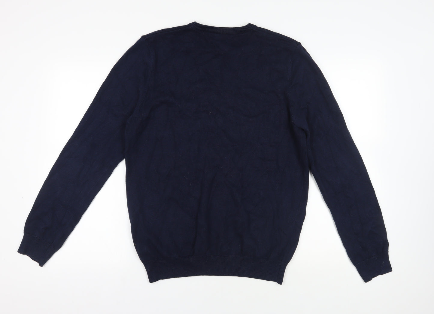 Marks and Spencer Blue Cotton Pullover Jumper L