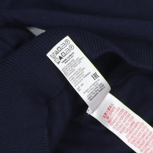 Marks and Spencer Blue Cotton Pullover Jumper L