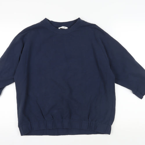 Beaumont Organic Blue Pullover Sweatshirt, Size M