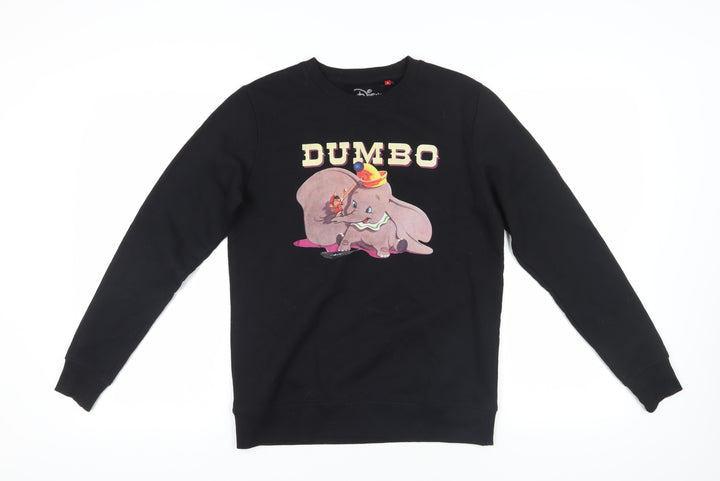 Disney Dumbo Black Sweatshirt, Crew Neck, Size 8