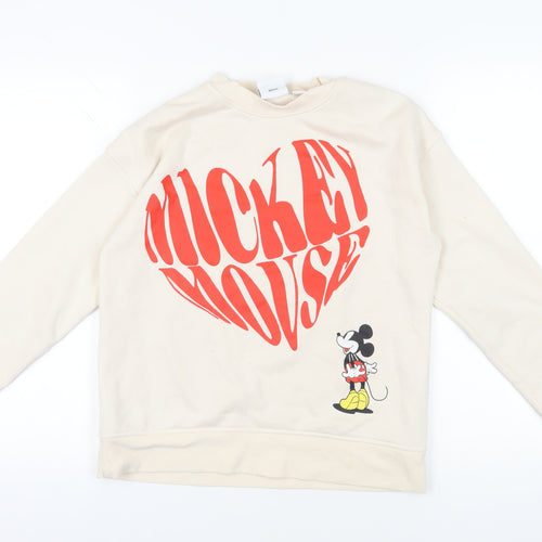 Disney Ivory 2XS Mickey Mouse Logo Pullover