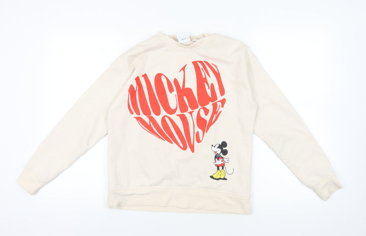 Disney Ivory 2XS Mickey Mouse Logo Pullover