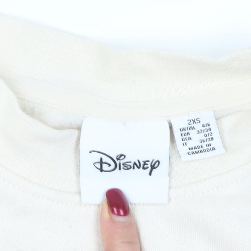 Disney Ivory 2XS Mickey Mouse Logo Pullover