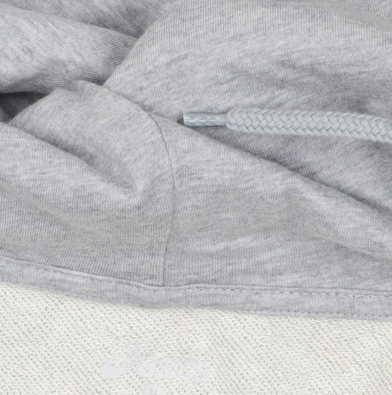 Asics Grey Full Zip Hoodie M - Classic Lightweight Hooded Top