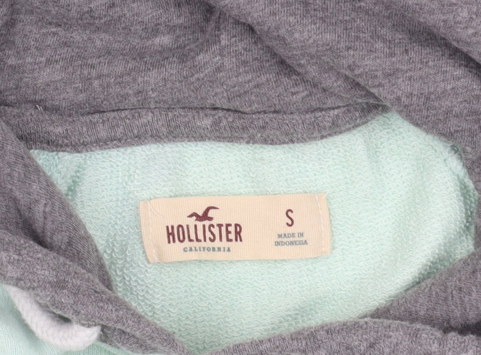 Hollister Grey Multicoloured Pullover Hoodie S