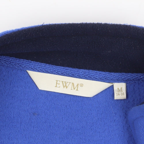 EWM Blue Fleece Jacket, Size M, Casual Winter Wear