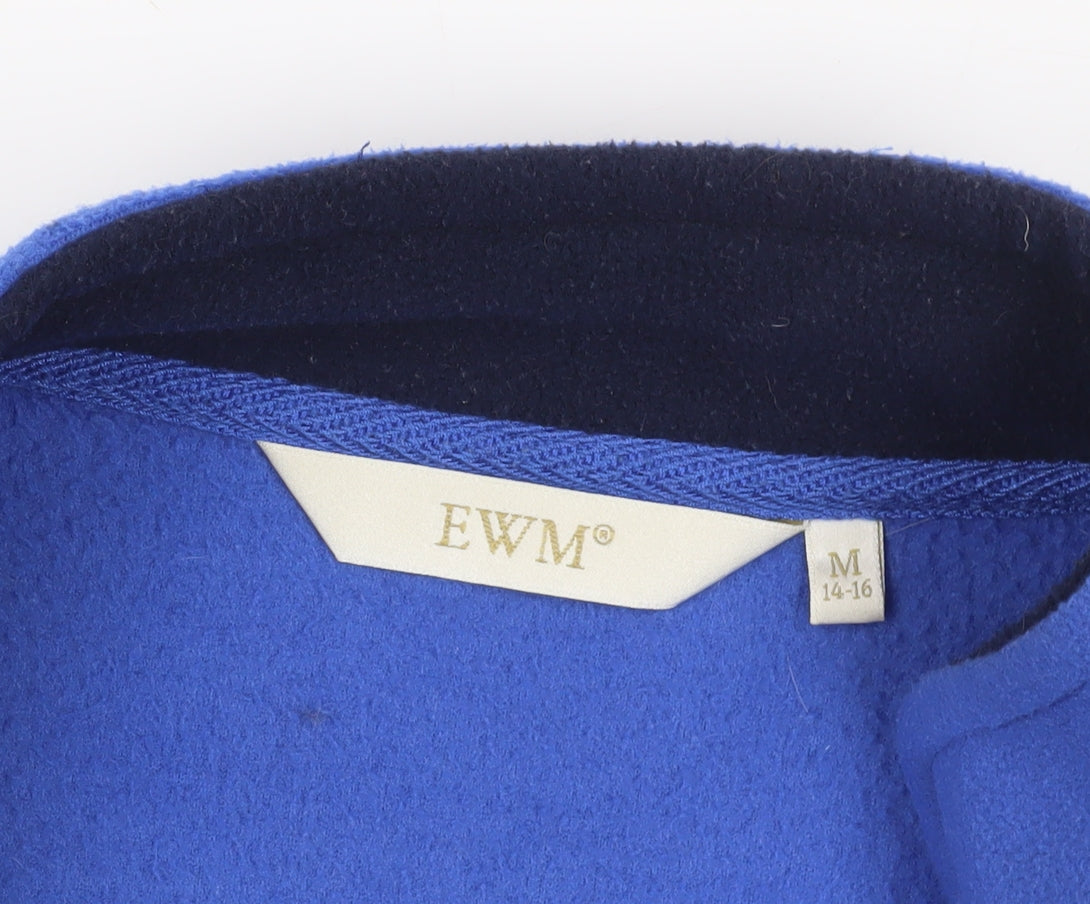 EWM Blue Fleece Jacket, Size M, Casual Winter Wear