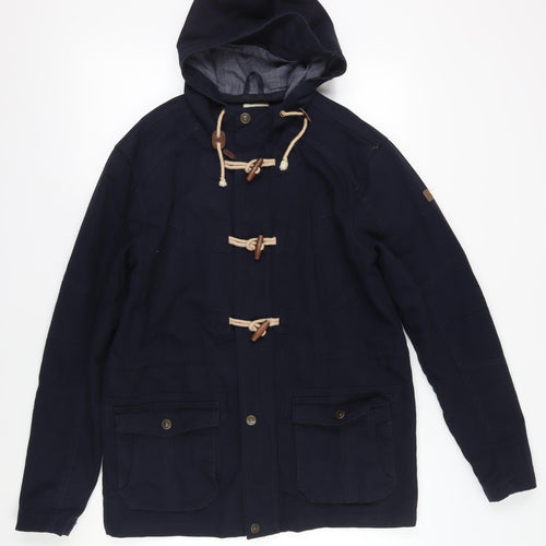 Twisted Soul Black Hooded Duffel Jacket M