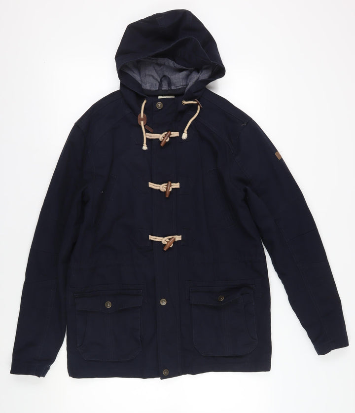 Twisted Soul Black Hooded Duffel Jacket M