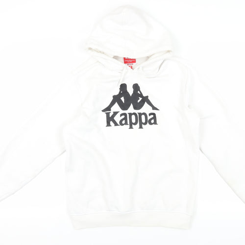 Kappa White Pullover Hoodie M - Logo Design