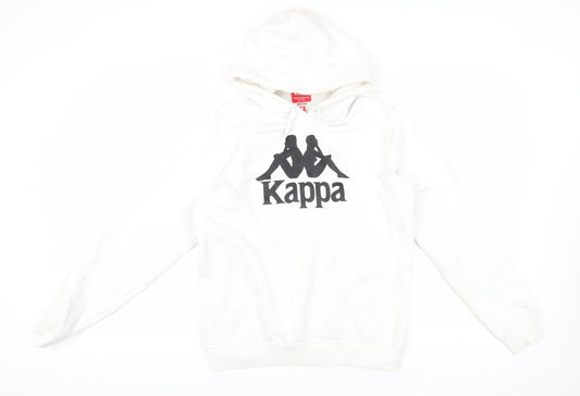 Kappa White Pullover Hoodie M - Logo Design