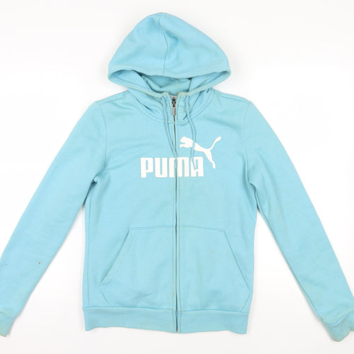 Puma Blue Full Zip Hoodie, Size 10, Women's Casual