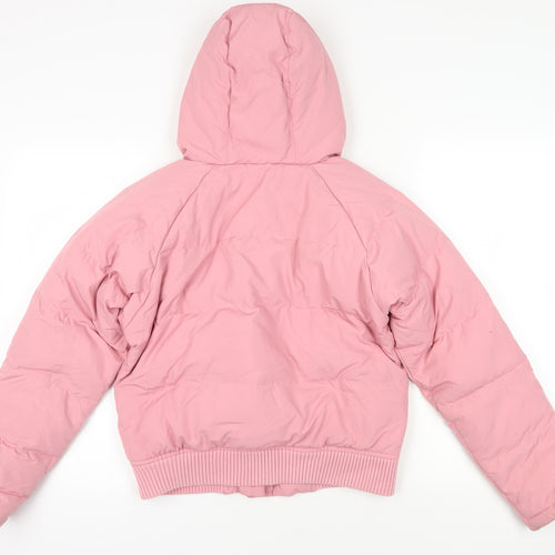 Gap Pink Puffer Jacket with Hood - M