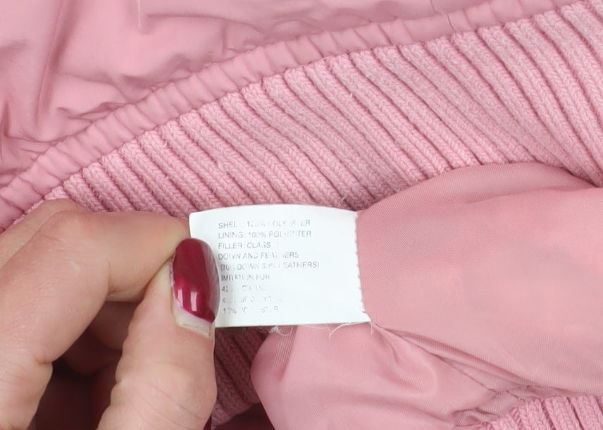 Gap Pink Puffer Jacket with Hood - M