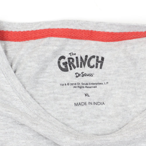 The Grinch Grey Christmas T-Shirt XL Funny Graphic Print