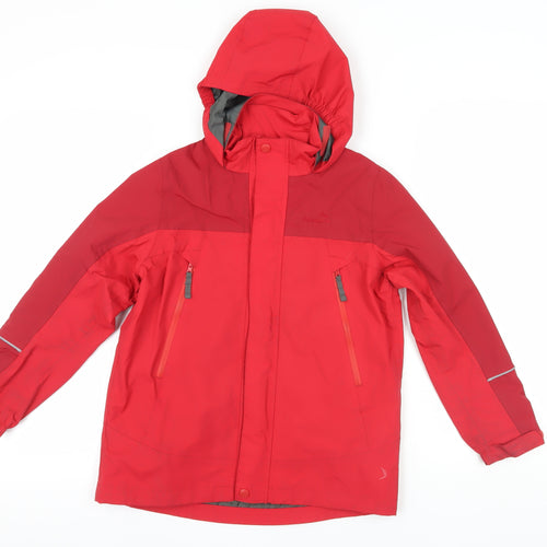 Peter Storm Red Rain Coat Boys 9-10Y Hooded Waterproof