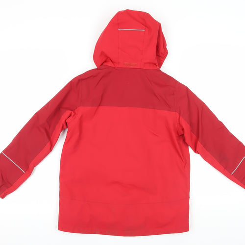 Peter Storm Red Rain Coat Boys 9-10Y Hooded Waterproof