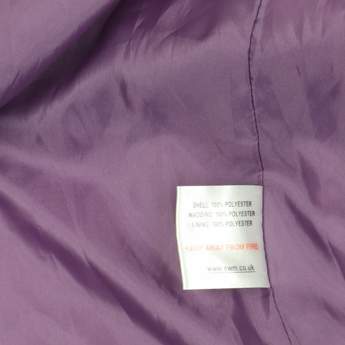 Isle Purple Quilted Hooded Jacket Size 14 Women