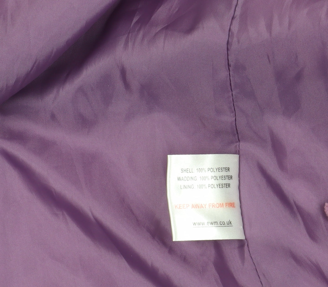 Isle Purple Quilted Hooded Jacket Size 14 Women