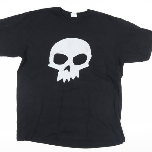 Disney Pixar Black Skull Graphic T-Shirt XL