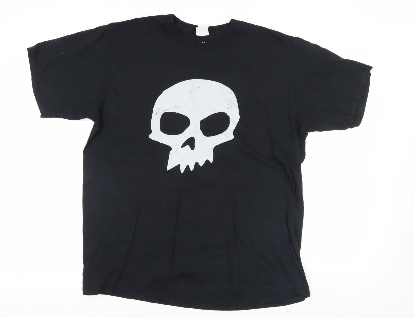 Disney Pixar Black Skull Graphic T-Shirt XL