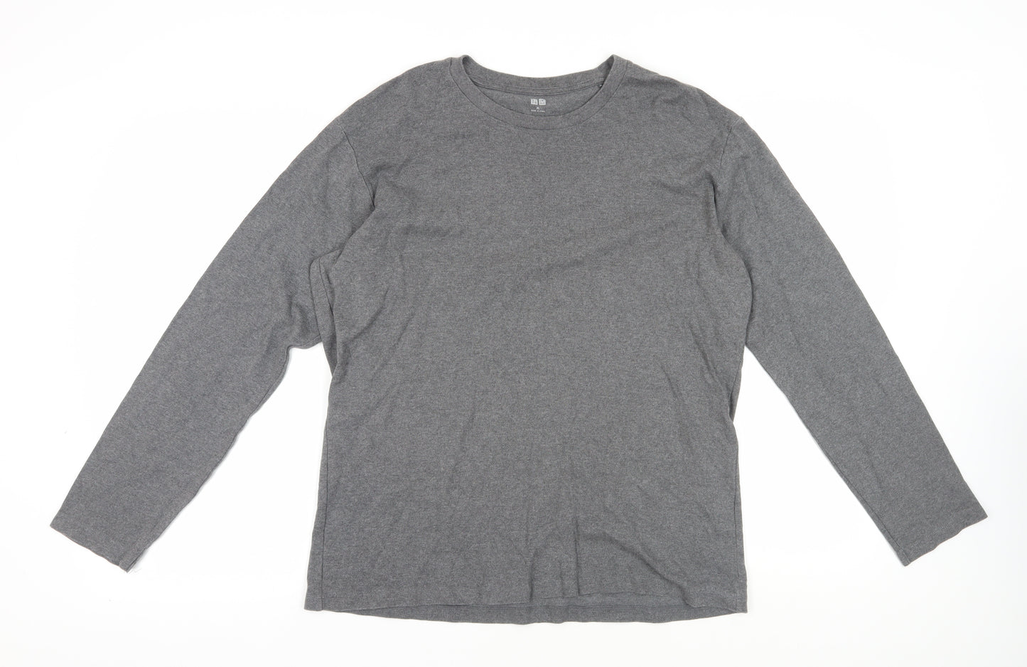 Uniqlo Grey XL Long Sleeve T-Shirt, 100% Cotton