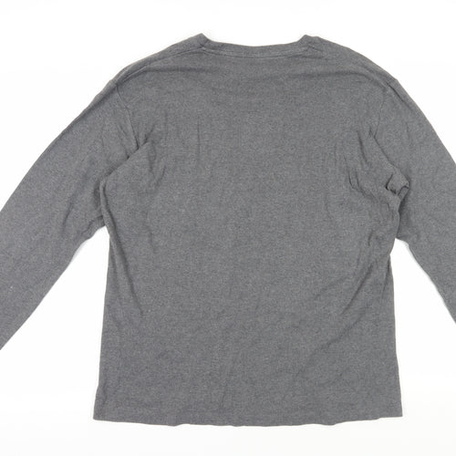 Uniqlo Grey XL Long Sleeve T-Shirt, 100% Cotton