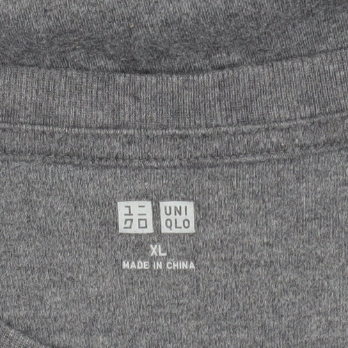 Uniqlo Grey XL Long Sleeve T-Shirt, 100% Cotton