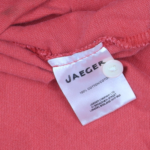 Jaeger Men's Red Polo Shirt - Size L Short Sleeve