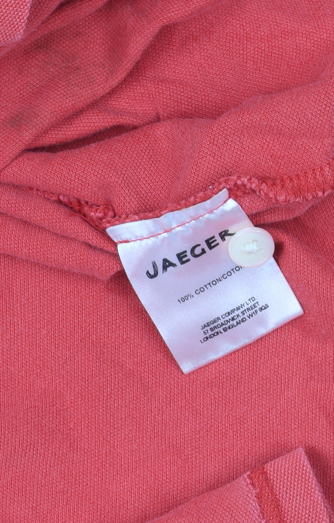 Jaeger Men's Red Polo Shirt - Size L Short Sleeve